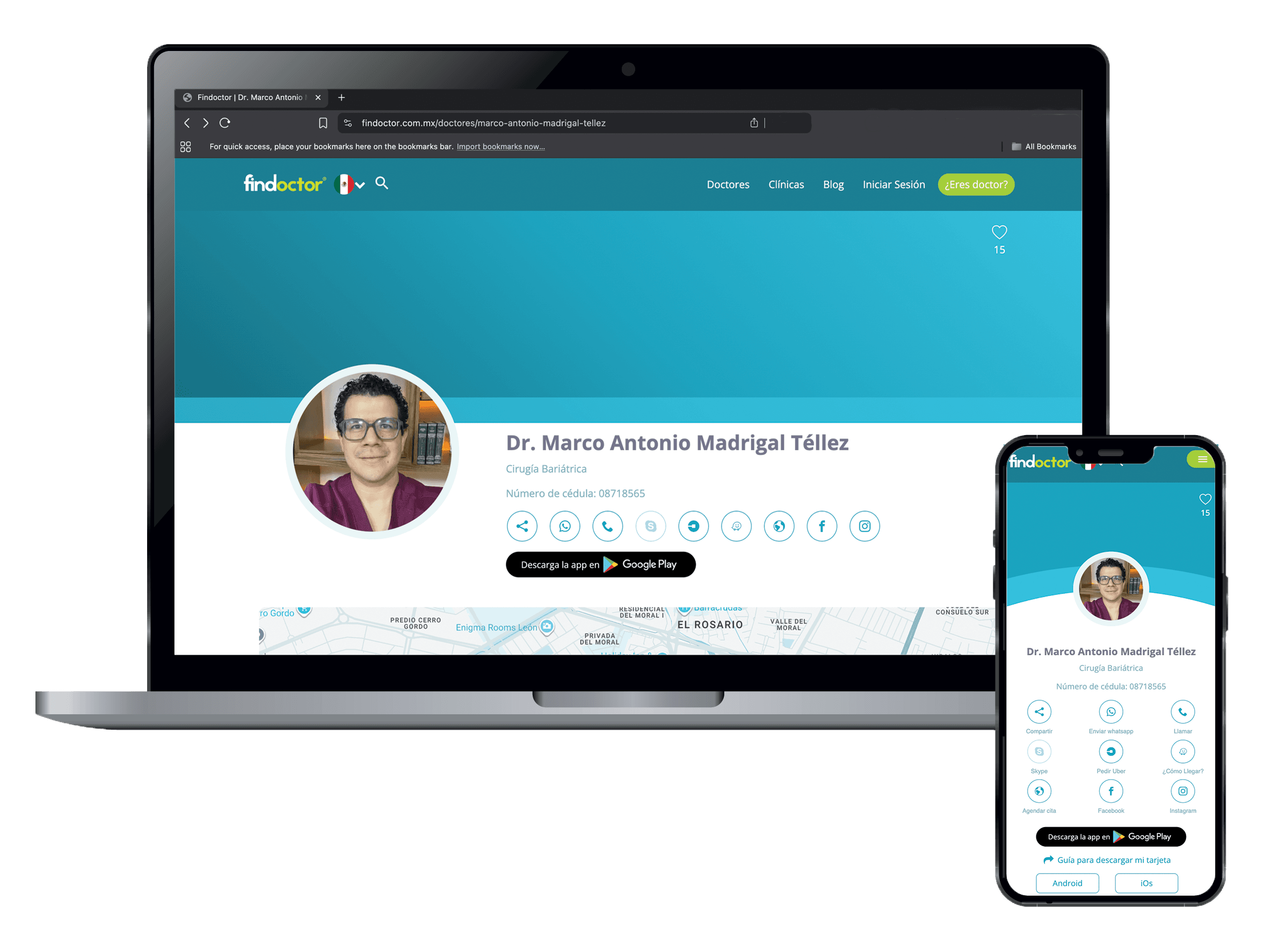 Tarjeta Digital FindDoctor - Dr. Marco Antonio Madrigal